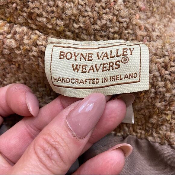 Vintage Boyne Valley Weavers Open Front Belted‎ Wool Alpaca Blend Jacket Size M - Picture 9 of 13